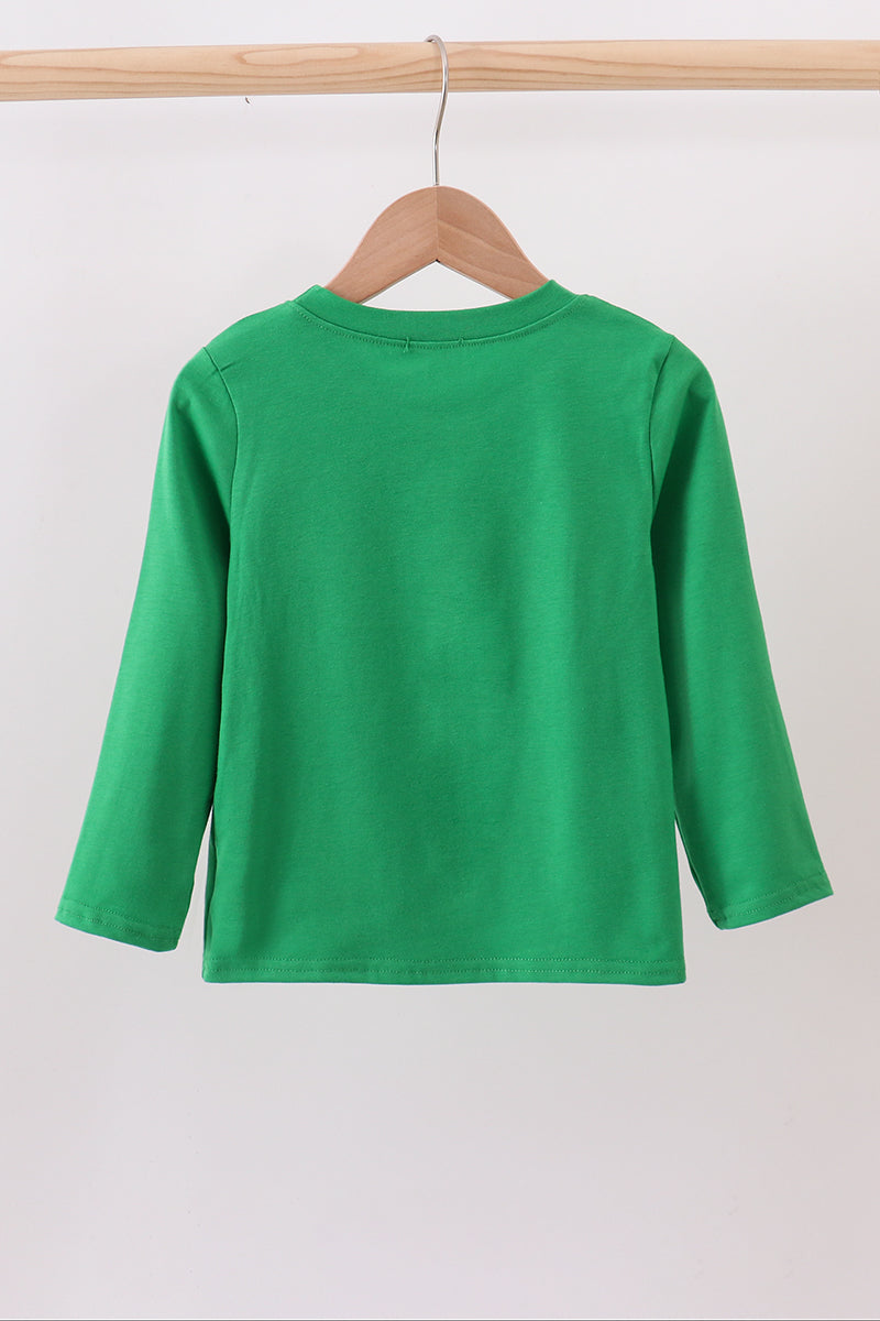Forest Christmas tree embroidery top