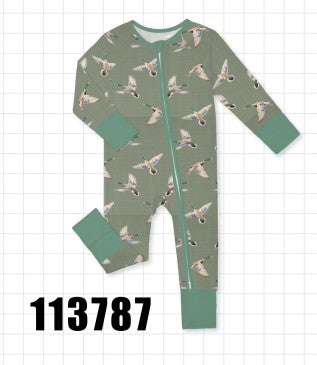 Green Mallard Bamboo Romper