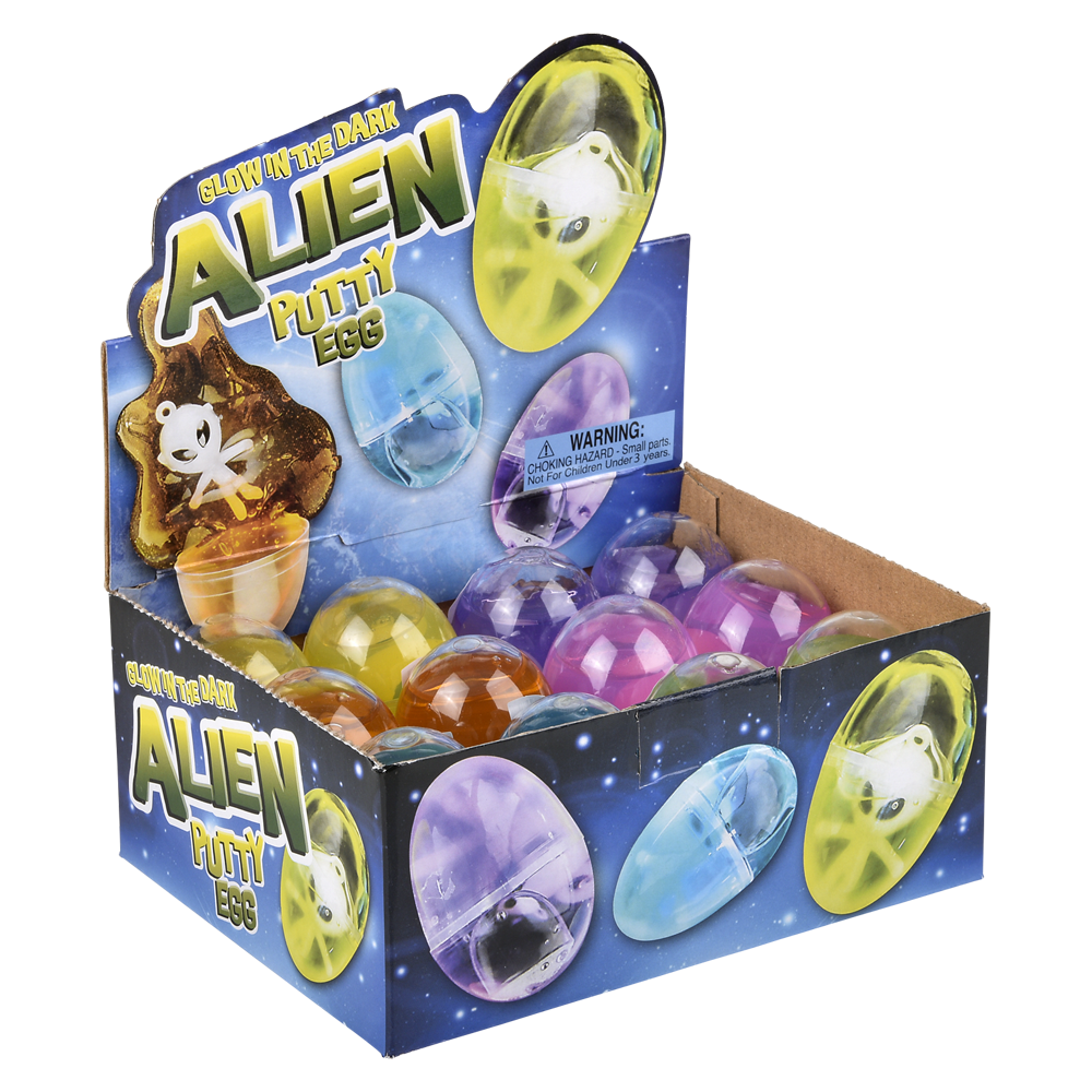 GLOW IN DARK ALIEN BABY PUTTY EGG