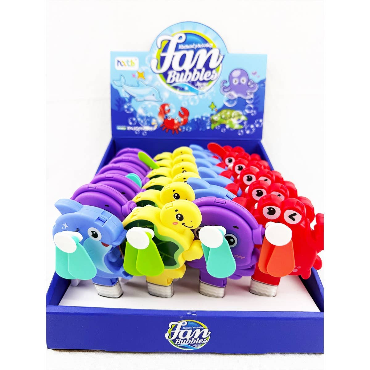 Mini Hand Press Fans with Bubble