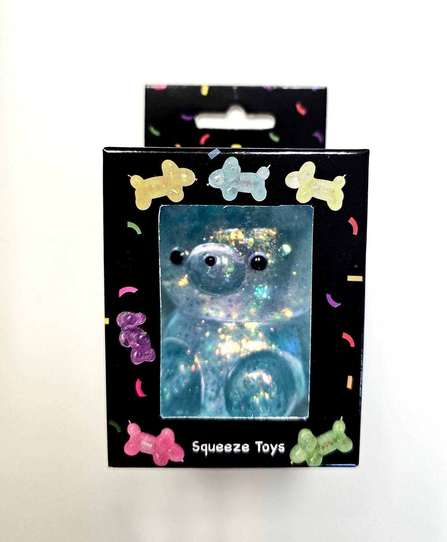 TPR Glitter Teddy Bear Squishy Fidget Toy for Stress Relief