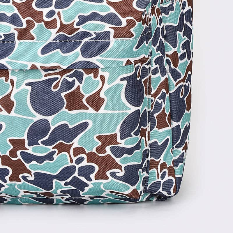 Camouflage Print Kids Canvas Backpack