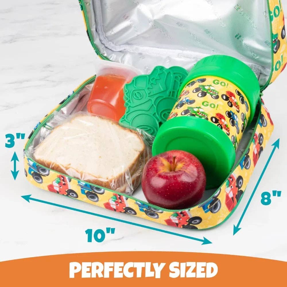 3-in-1 Lunch Kit: Bag, Food Jar, Ice Pack - Monster Truck