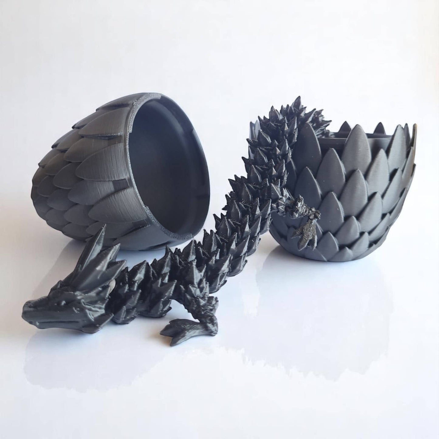 3D Printed 12" Dragon and 6" Egg