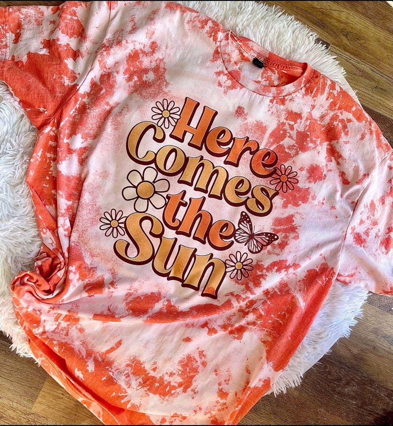 Here comes the sun bleached tshirt