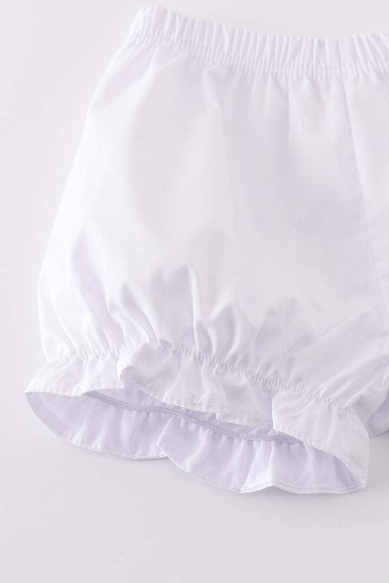 Premium cross embroidery romper