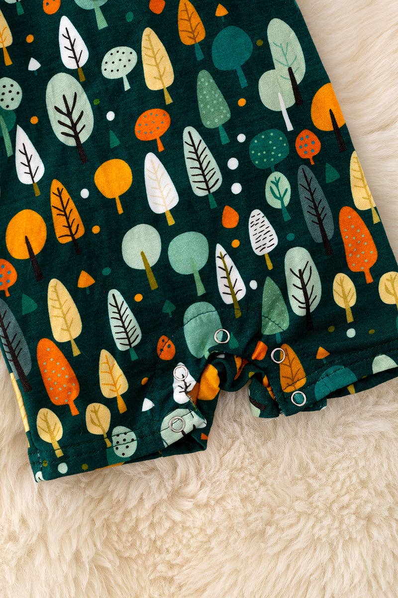 🎍Bamboo made tree printed baby romper.