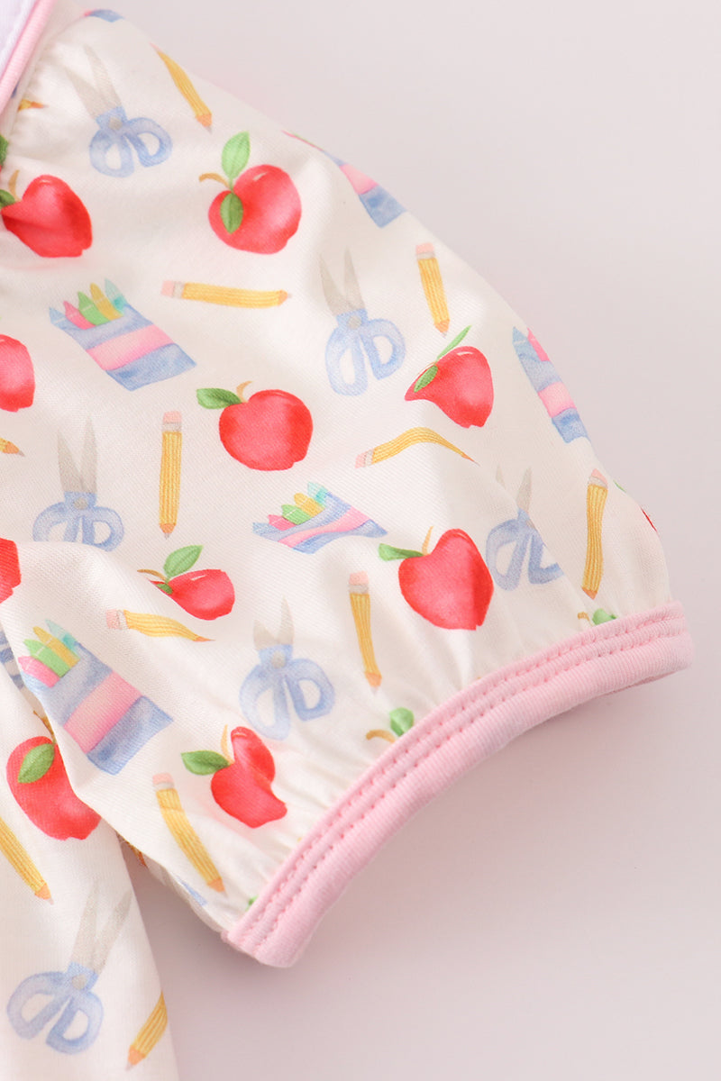 Apple pencil print dress