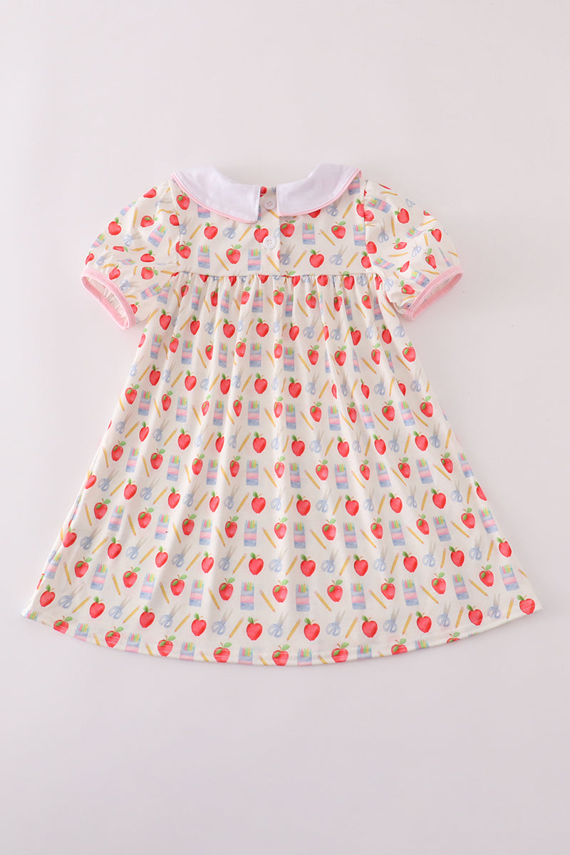Apple pencil print dress