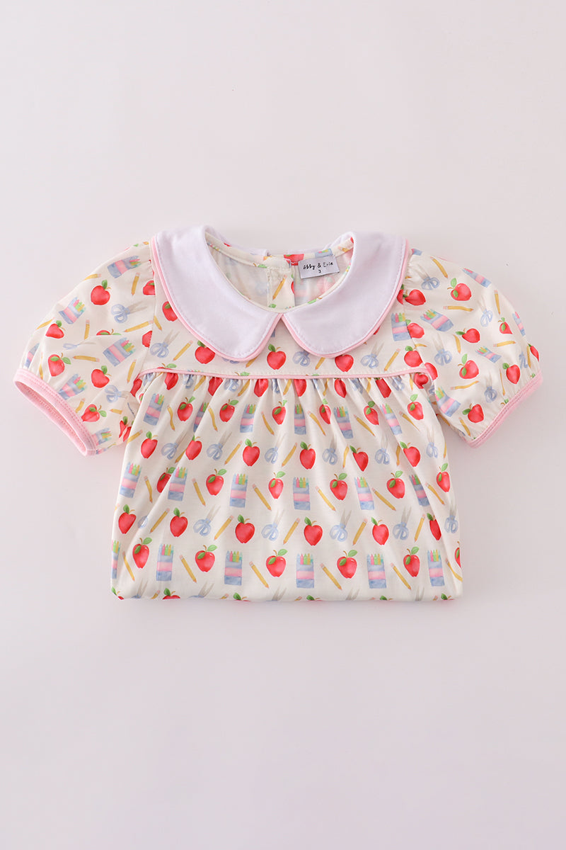 Apple pencil print dress