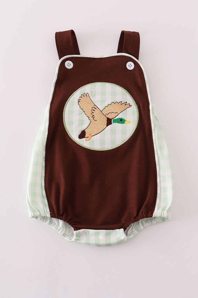 Brown duck applique bubble