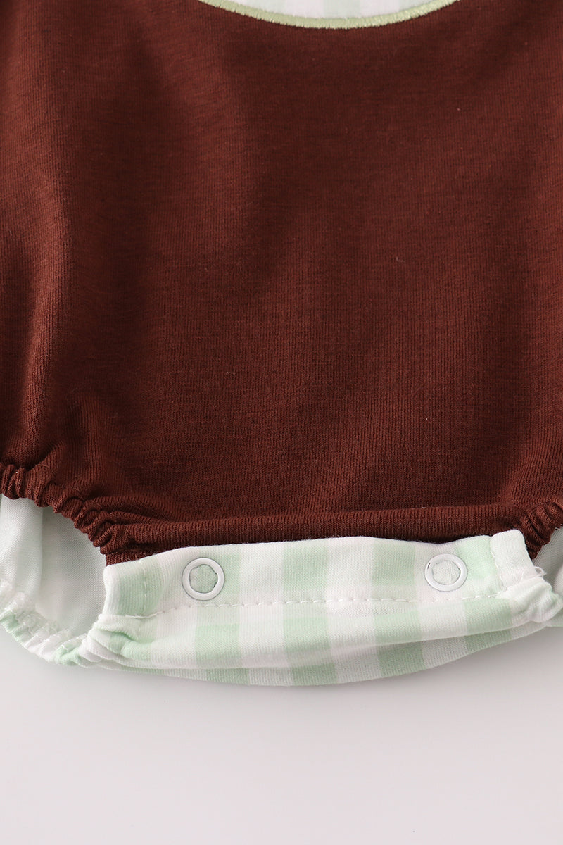 Brown duck applique bubble