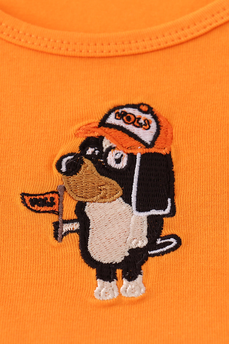 Orange Tennessee go vols applique dress