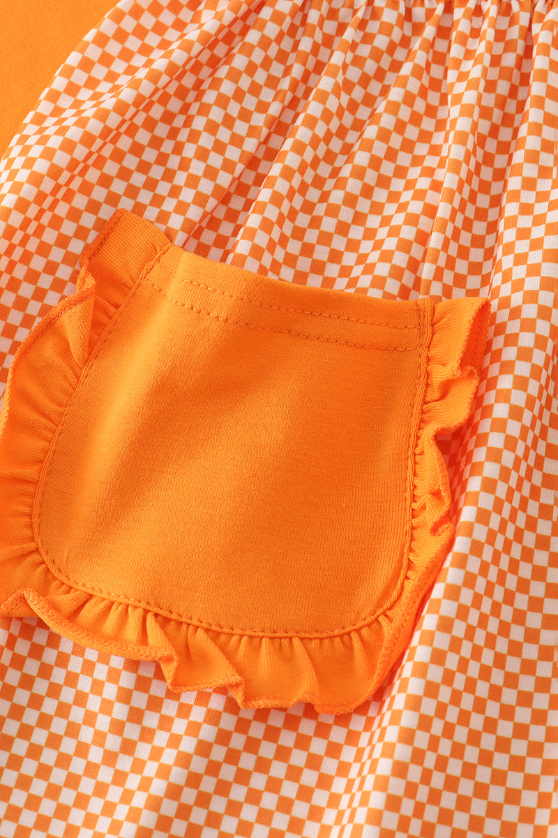 Orange Tennessee go vols applique dress