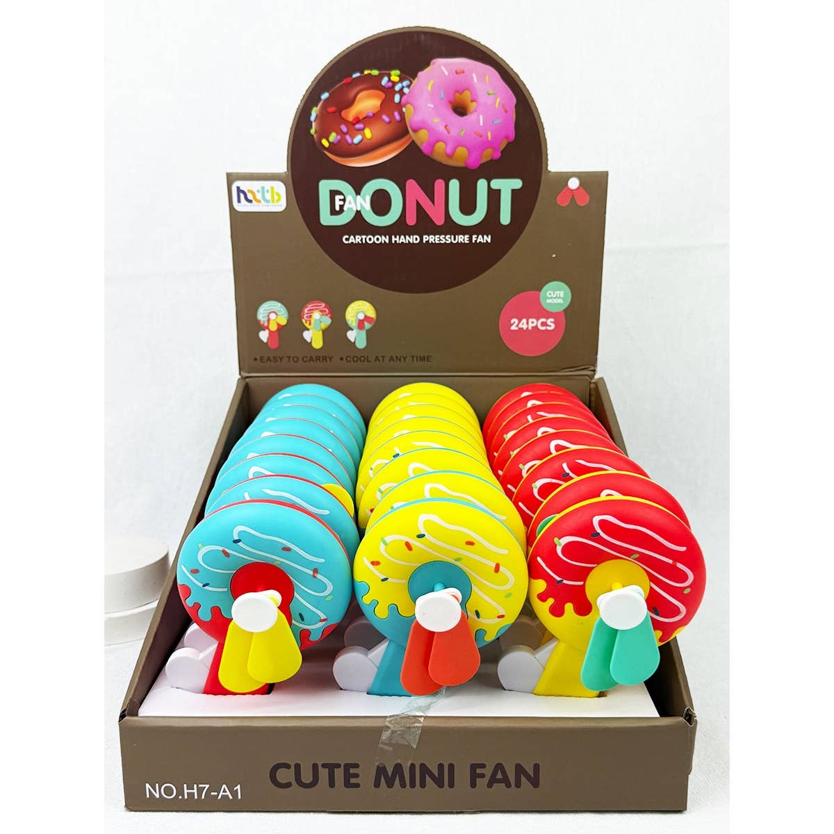 Assorted Donut Hand Pressure Fan
