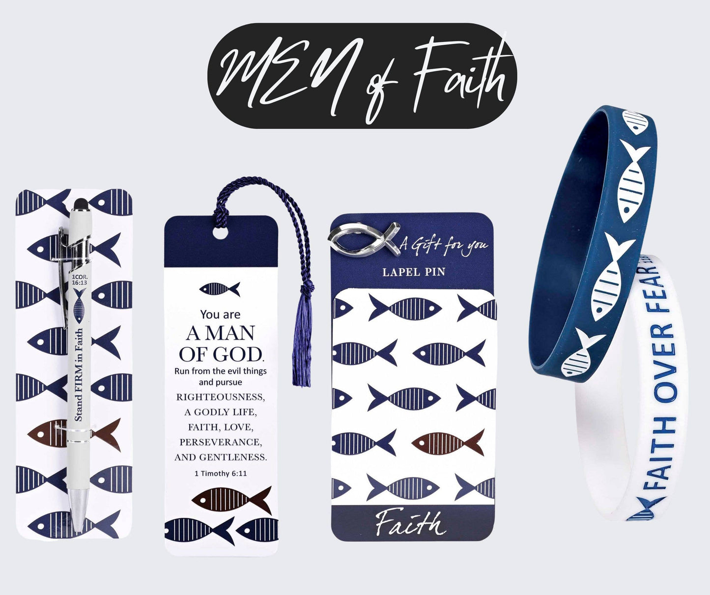Bracelet Silicone Fish Faith Over Fear