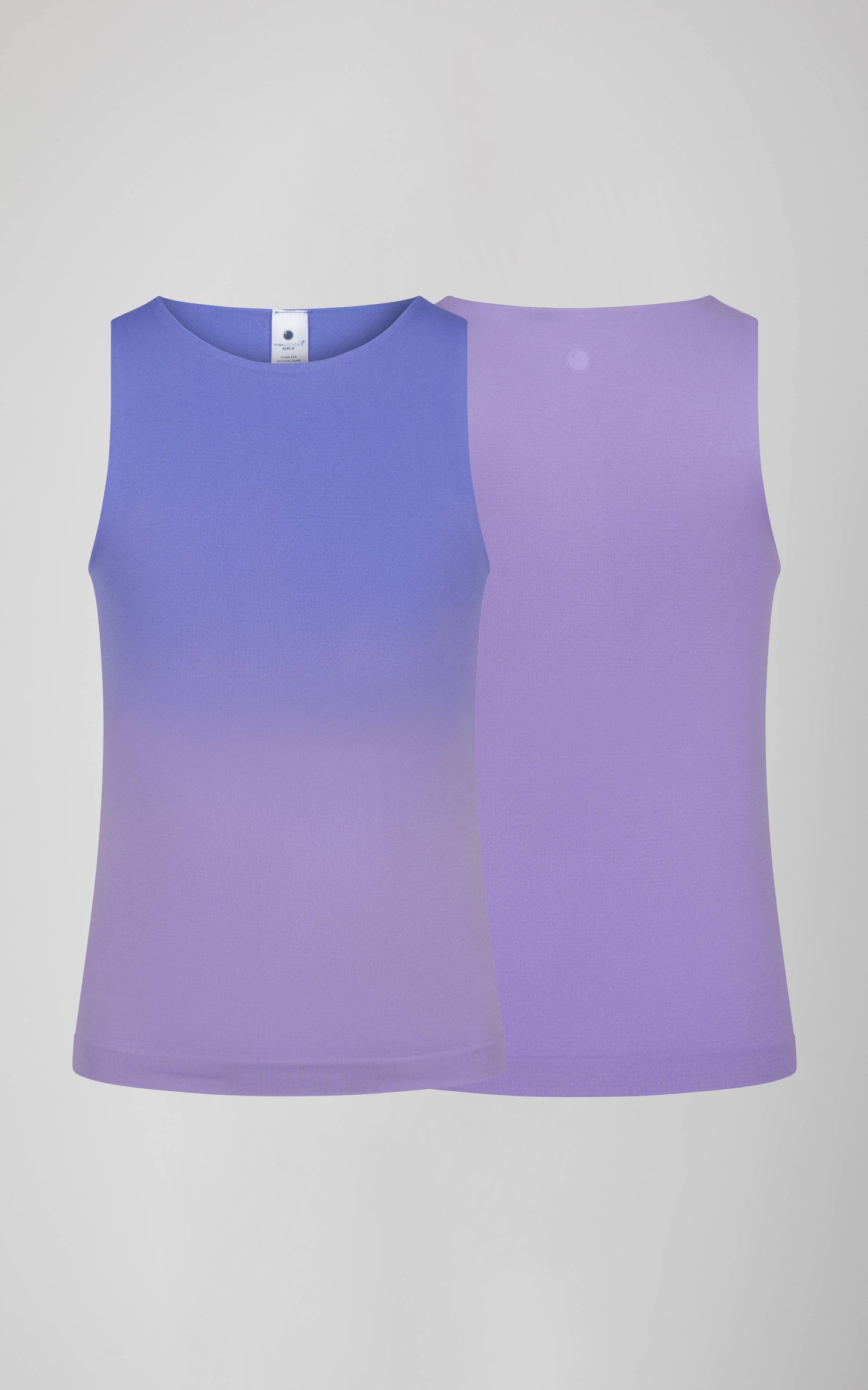 2 PACK - Tween Girls Seamless Ombre High Neck Tank