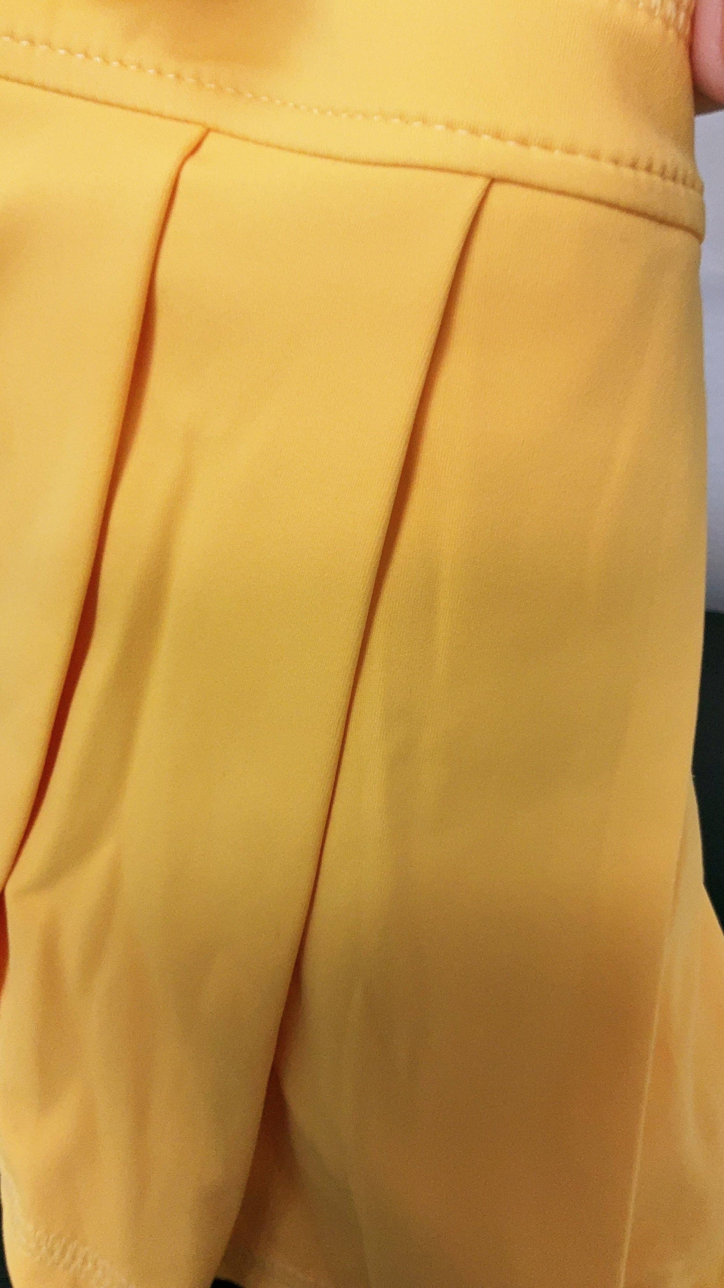Mustard please skort made of HI-Performance fabric. GLK103007-JEAN