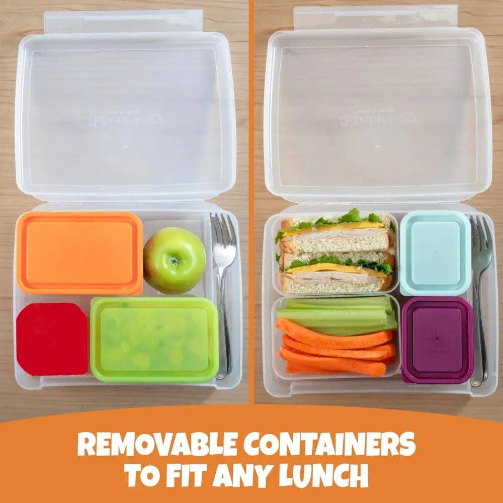Bento Box Set with 5 Removable Nesting Containers - Lime
