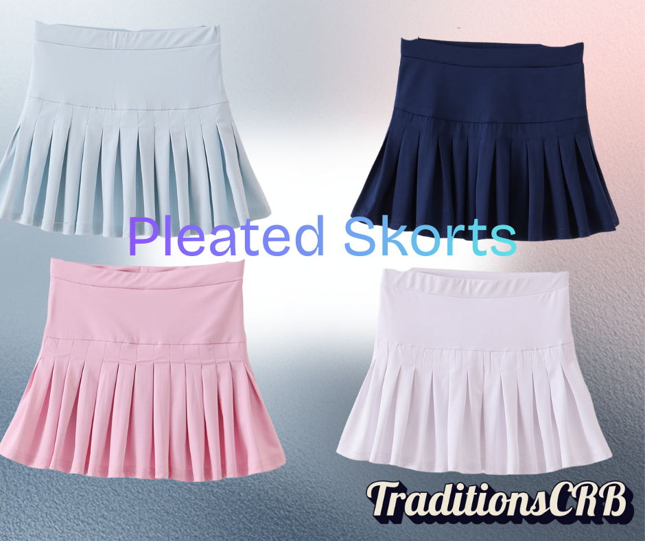 pleated skort