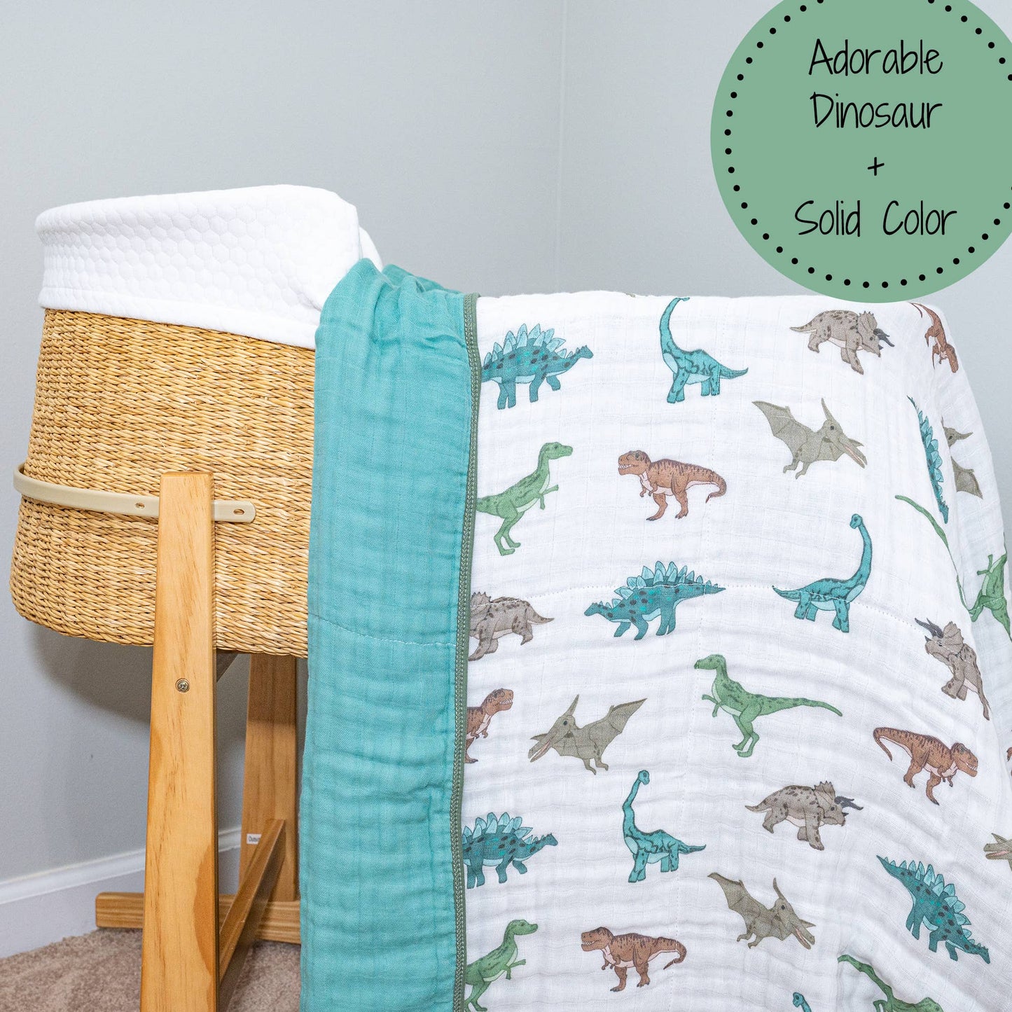 Muslin Quilt Baby & Kids Blanket Dinosaur