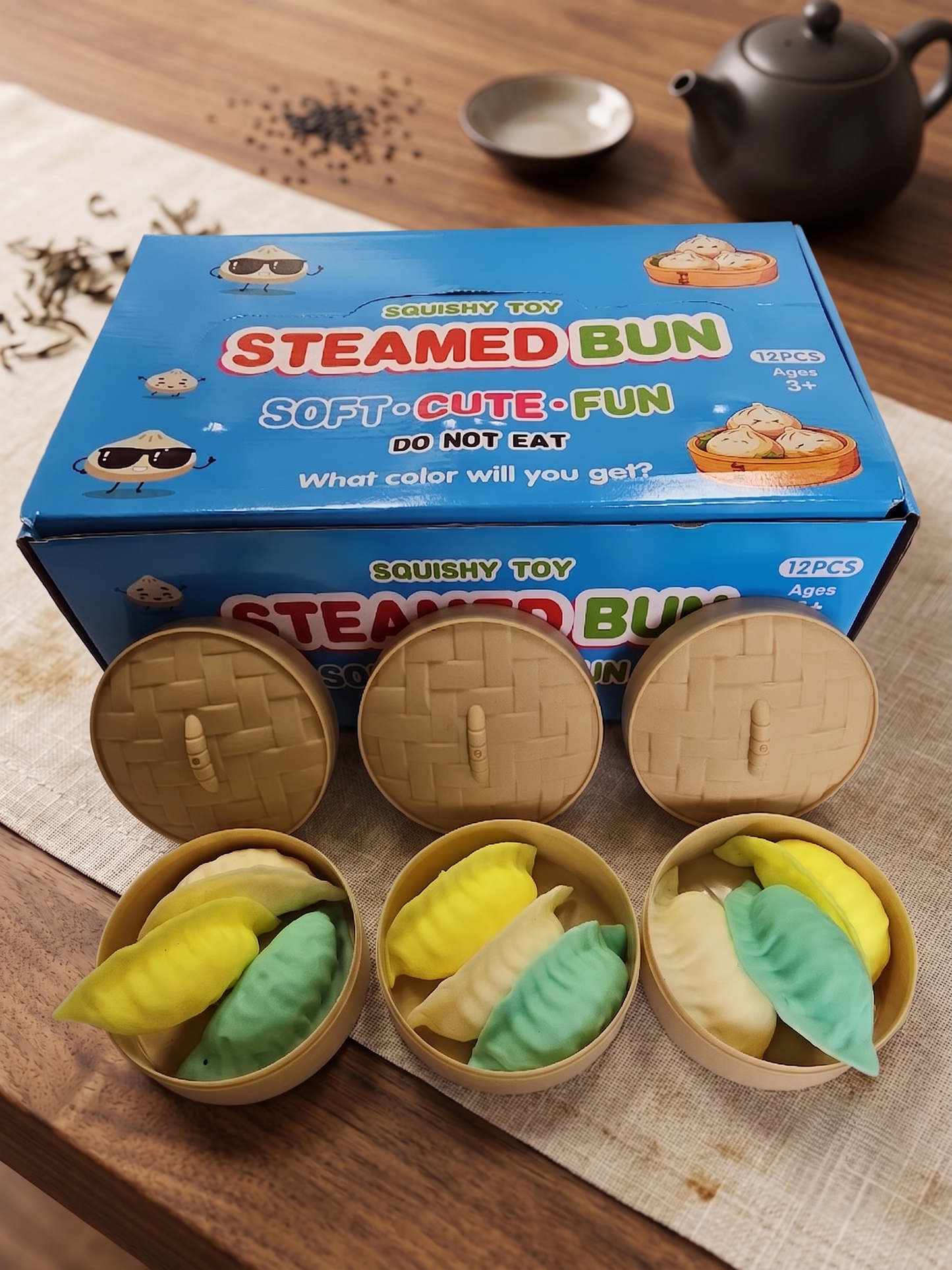 TPR Rainbow Dumpling  Squishy Fidget Toy for Stress Relief