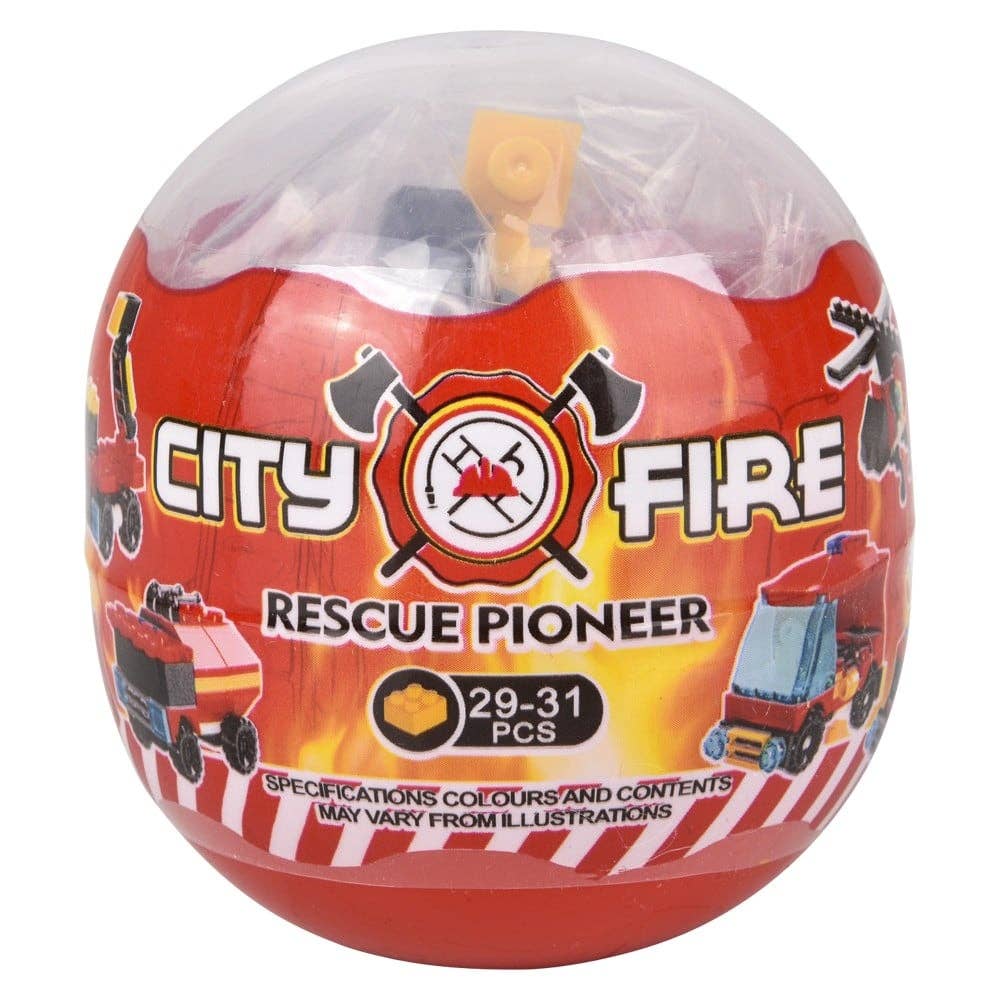 3" BUILDING BLOCK FIRE RESCUE ASSORTMENT - LLB Toys