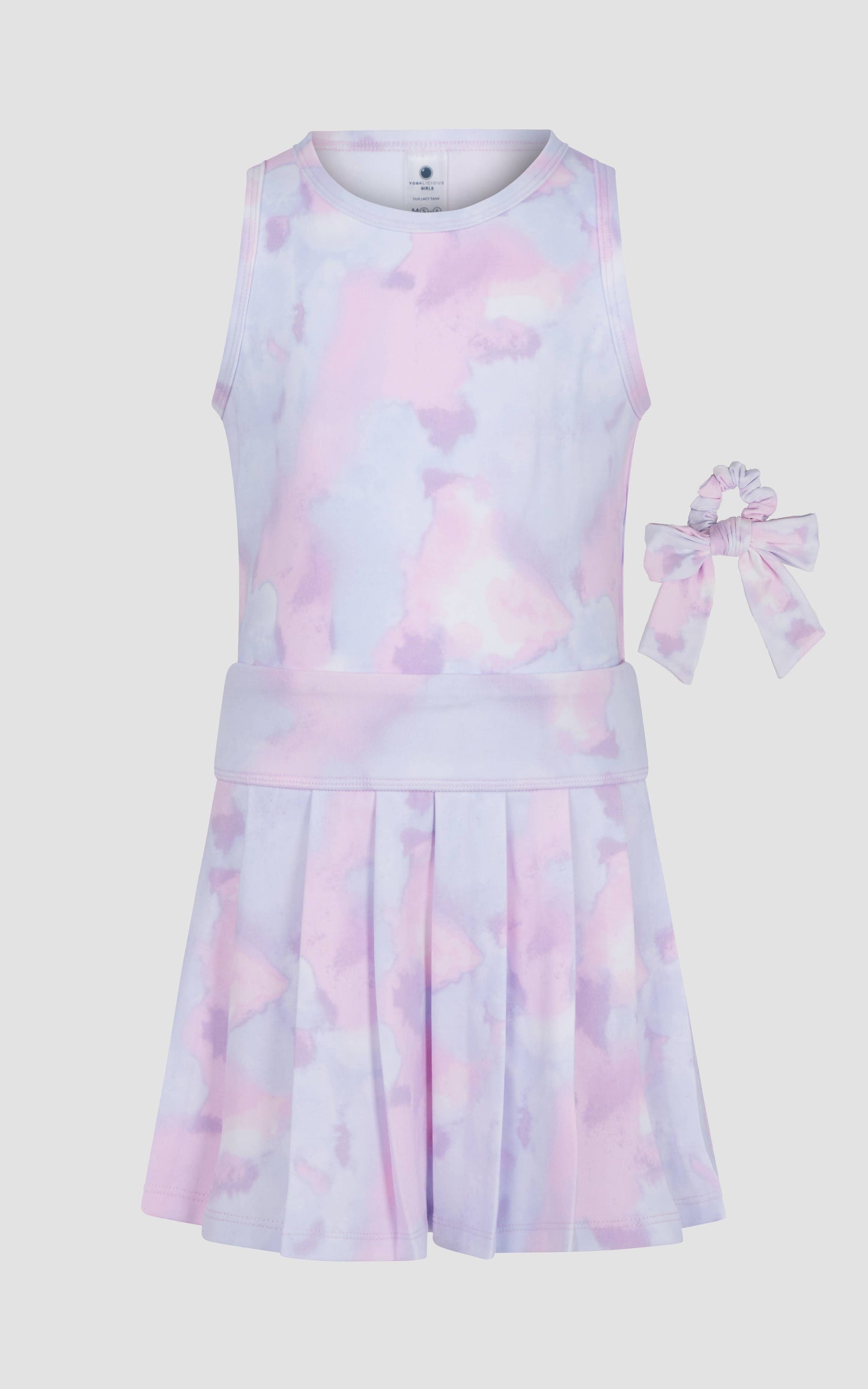 Little Girls Racerback Tank and Pleated Skort - 3 PC SET