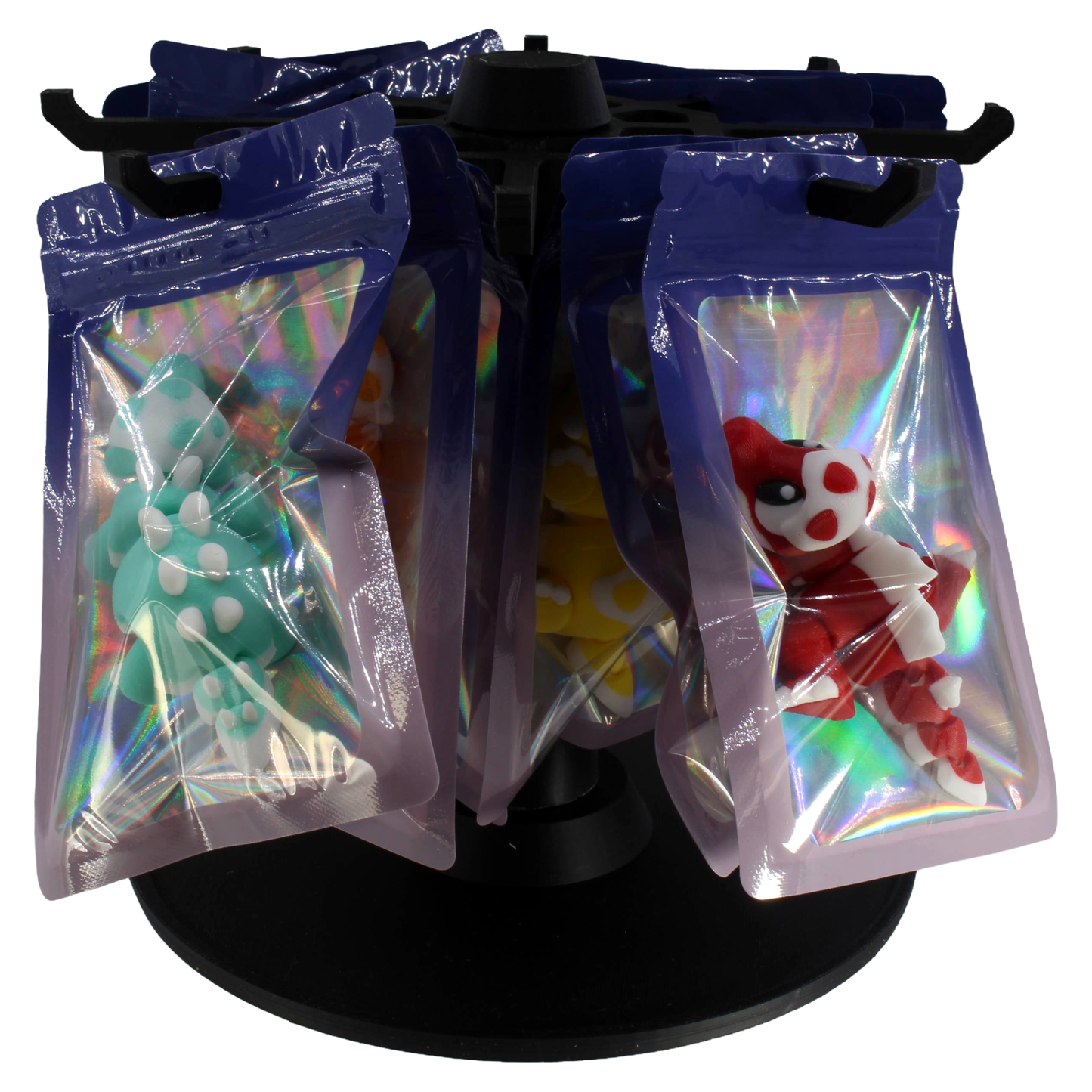 12 Pack 3D Printed Assorted Dinosaurs w/ Free Stand