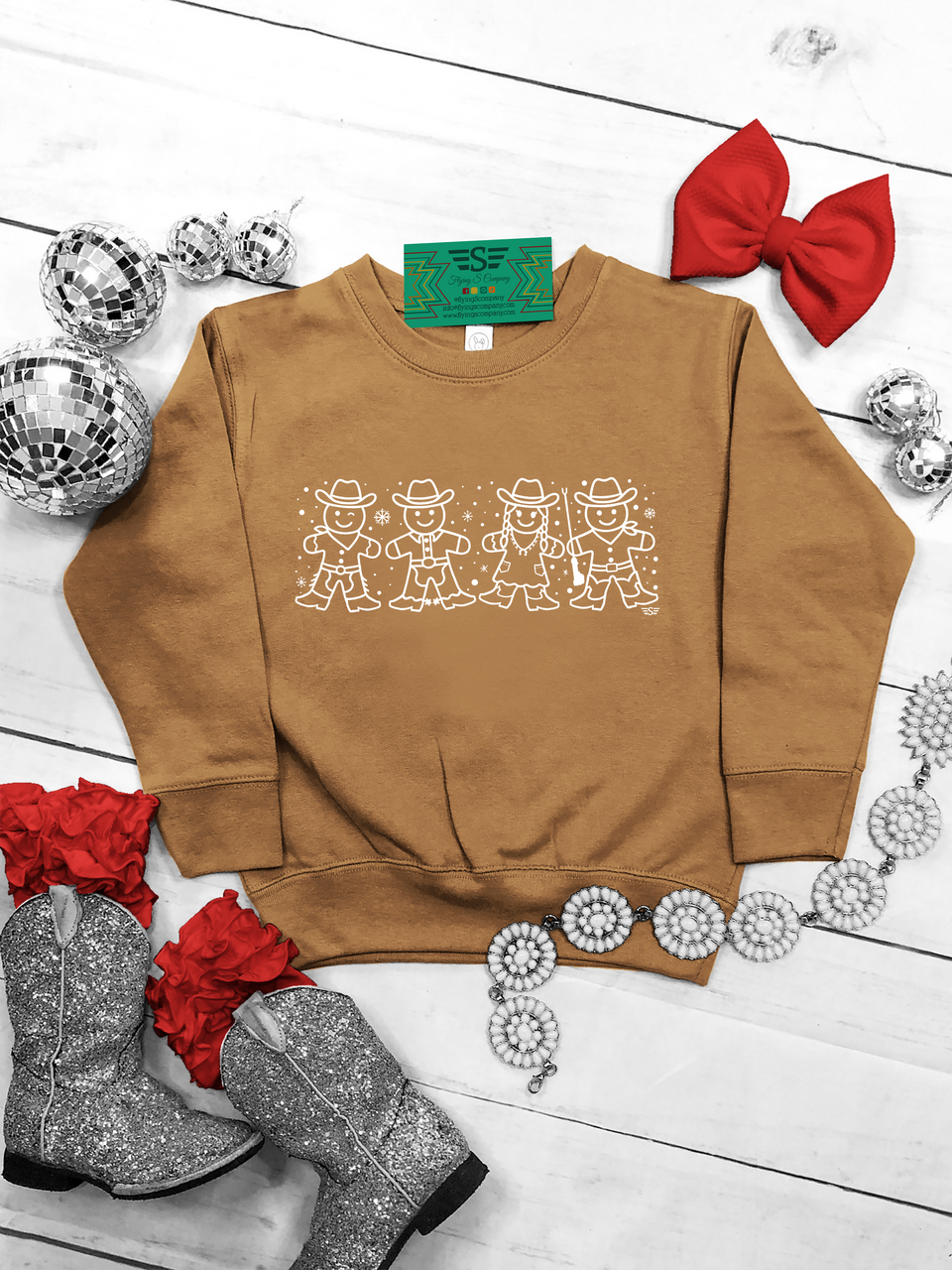 Kids Cowboy Gingerbread Tee