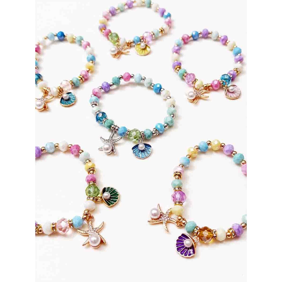Starfish and Shell Detailed Stretch Bracelets