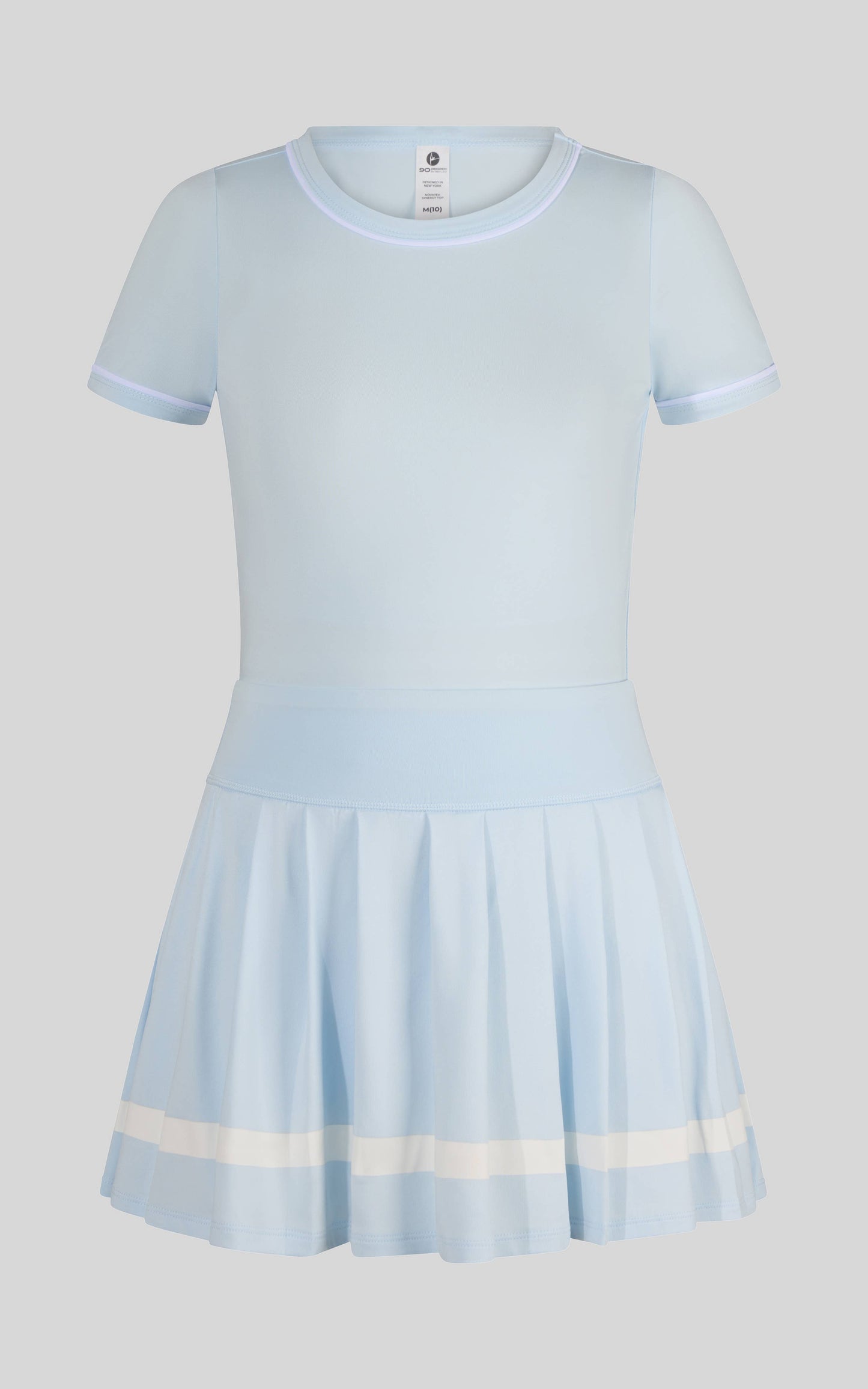 Little Girls Short sleeve and Pleated Skirt with Inner Short