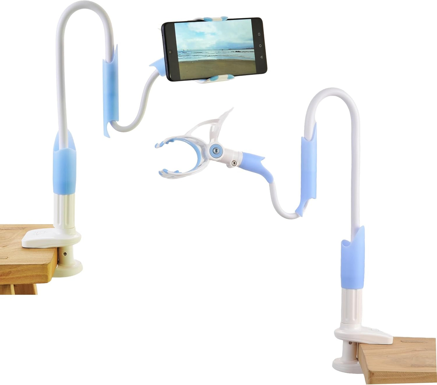 Cell Phone Clip Holder With Rotating Flexible Arm