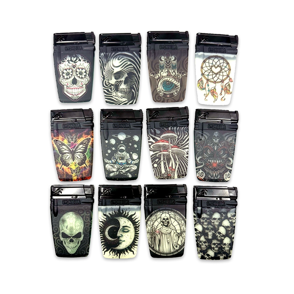 Smokezilla Glow in Dark Cig Pack Thin Lighter - 12/Display