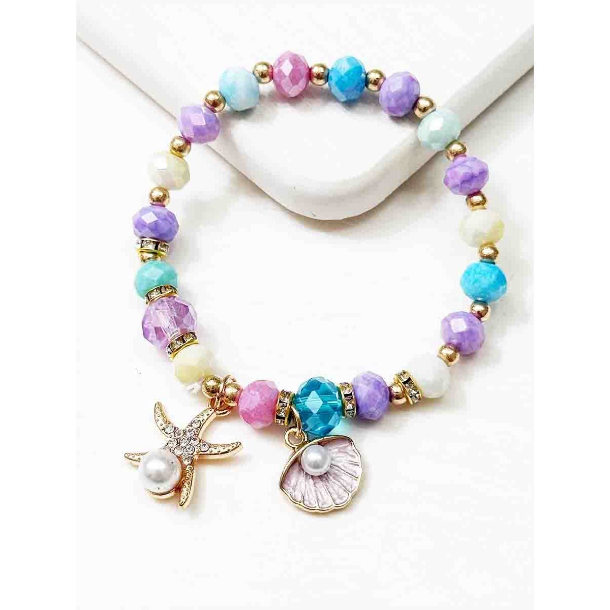 Starfish and Shell Detailed Stretch Bracelets