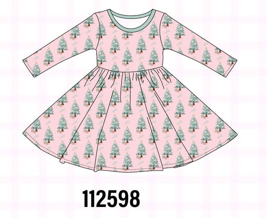 Pink christmas tree bamboo dress