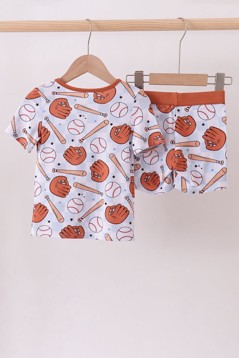 Baseball bamboo pajama set
