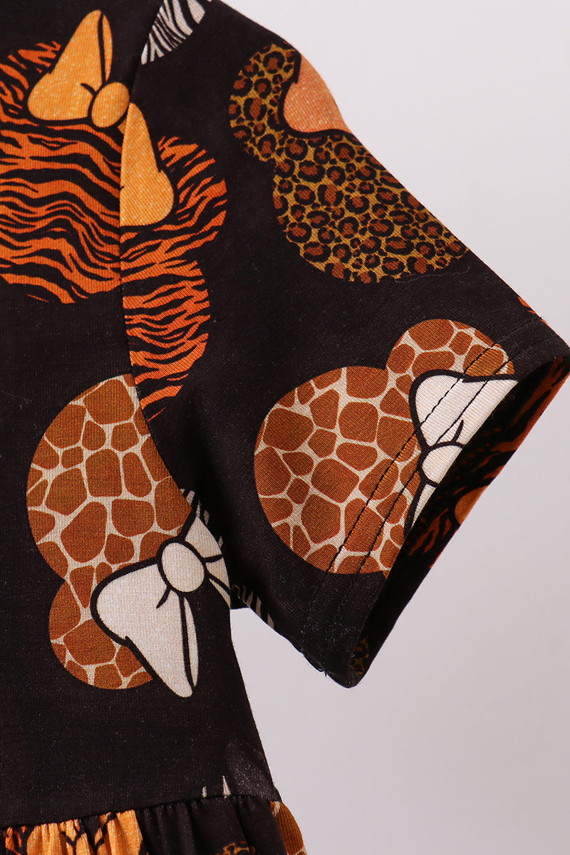 Brown character bamboo dress