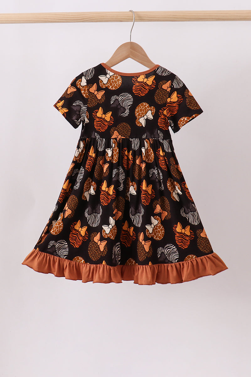 Brown character bamboo dress