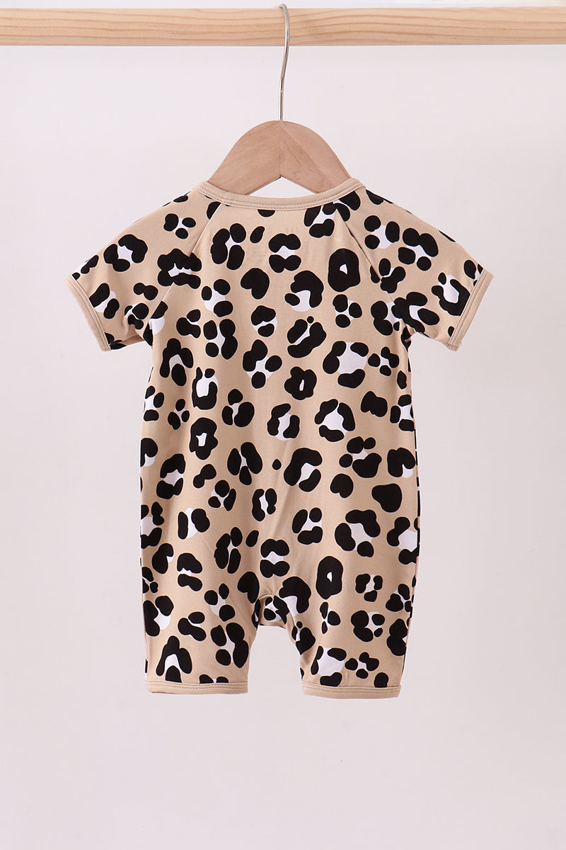 Leopard bamboo romper