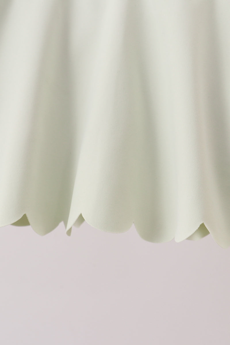 Green Scalloped Yoga Skorts Set