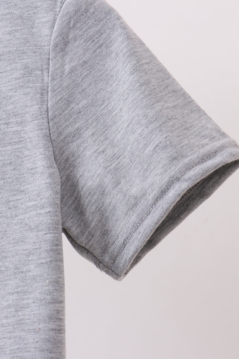 Gray Ship Applique Top