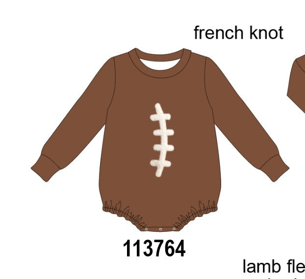 Brown Football French Knot Bubble