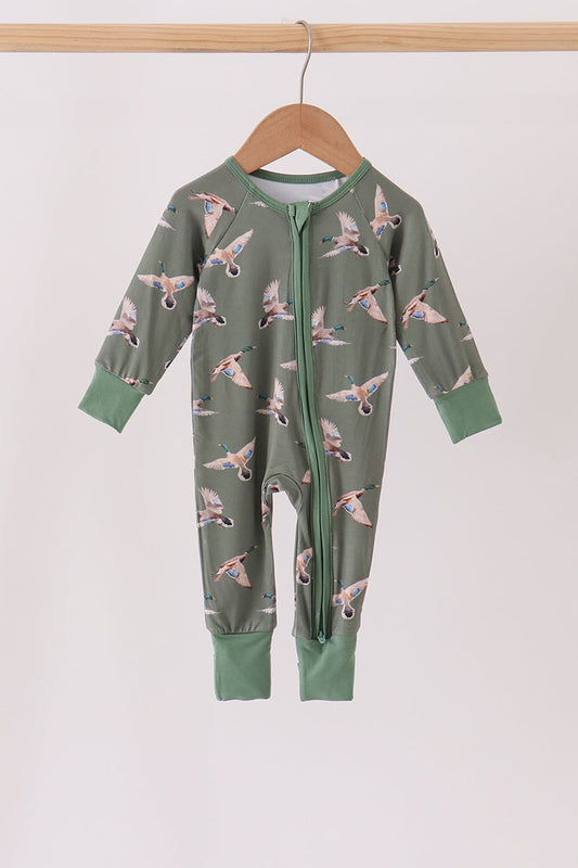 Green Mallard Bamboo Romper