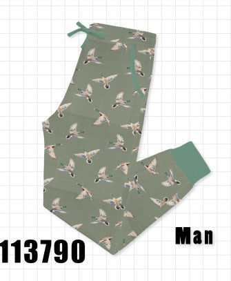 Green Mallard Bamboo Dad Pants