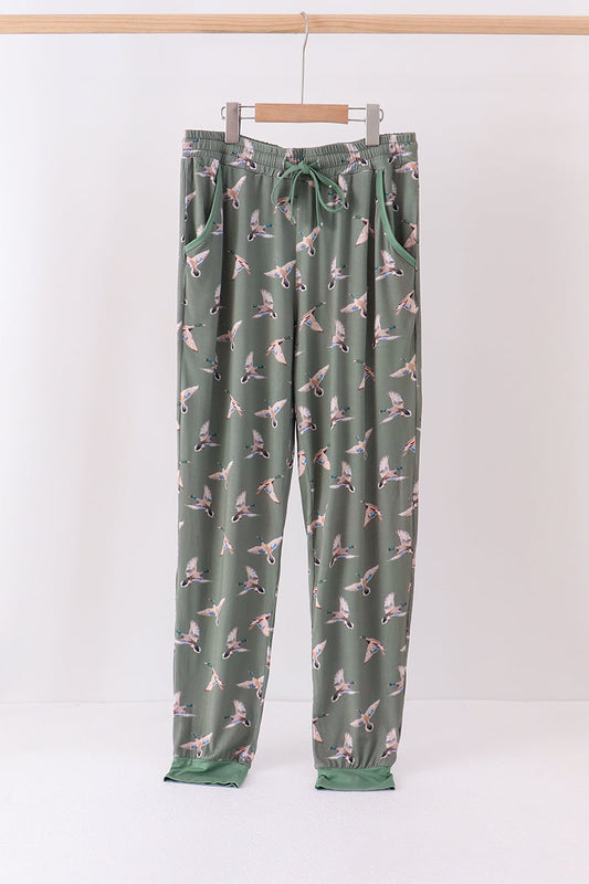 Green Mallard Bamboo Dad Pants