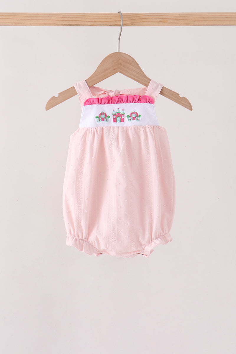 Pink Castle Embroidery Jacquard Bubble