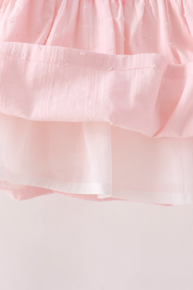Pink Castle Embroidery Jacquard Pants Set