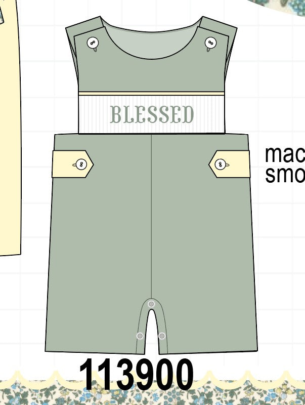 Sage Blessed Smocked Jon Jon