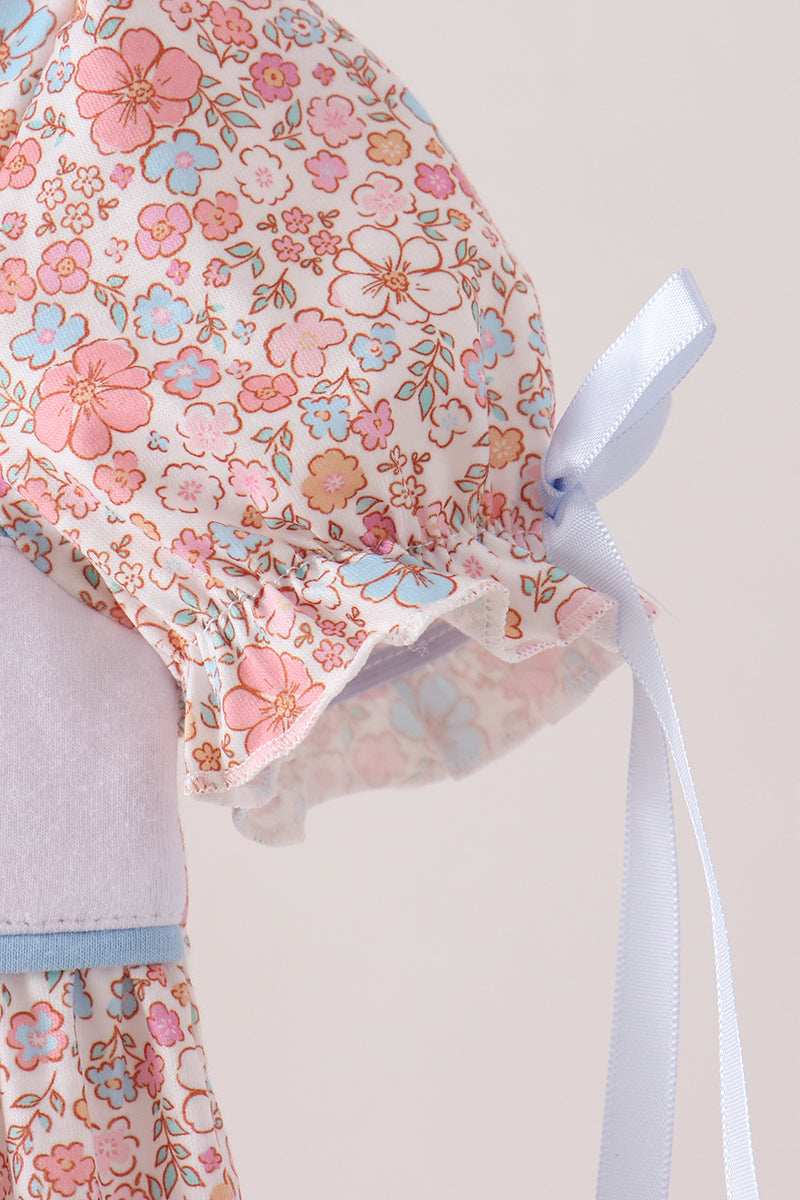 Pink Pumpkin Floral Embroidery Bubble